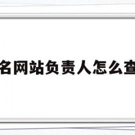 域名网站负责人怎么查询(网站域名在哪里可以查到信息)