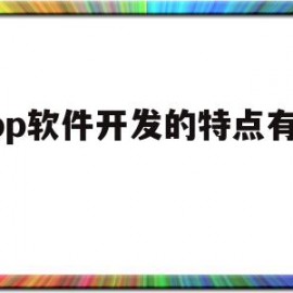 app软件开发的特点有哪些(app软件开发需要具备哪些技能)