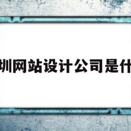 深圳网站设计公司是什么(深圳网站设计公司是什么公司)