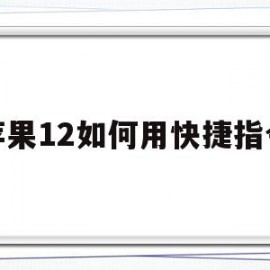 苹果12如何用快捷指令(苹果12如何用快捷指令添加门禁卡)