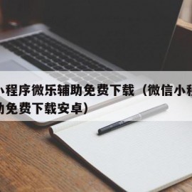 微信小程序微乐辅助免费下载（微信小程序微乐辅助免费下载安卓）