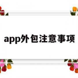 app外包注意事项(app外包公司 负责产品上线吗)