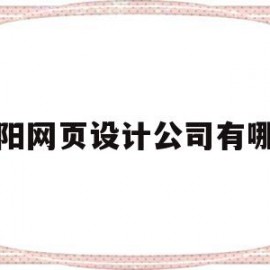 南阳网页设计公司有哪些(南阳网络网站定制开发招商)