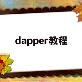 dapper教程(dapper net)