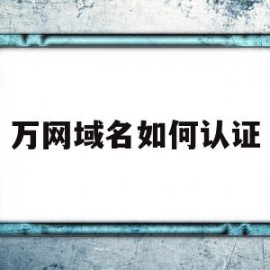 万网域名如何认证(万网域名怎么设置密码)