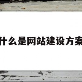 什么是网站建设方案(电子商务网站建设方案)