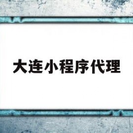 大连小程序代理(小程序代理是不是骗局)