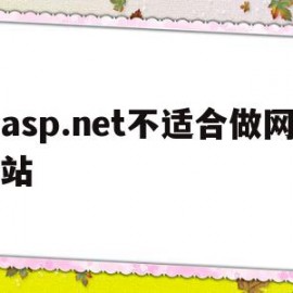 asp.net不适合做网站(aspnet web 网站)