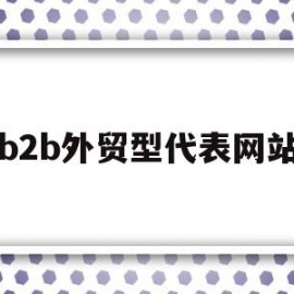 b2b外贸型代表网站(外贸b2b十大平台排名)