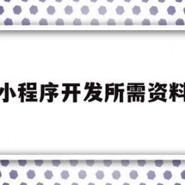 小程序开发所需资料(小程序开发所需资料怎么写)