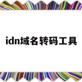 idn域名转码工具(域名转换ip地址查询)