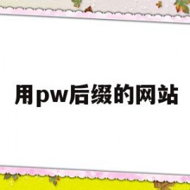 用pw后缀的网站(p字头的网站是什么意思)