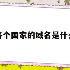 包含各个国家的域名是什么的词条