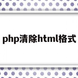 php清除html格式的简单介绍