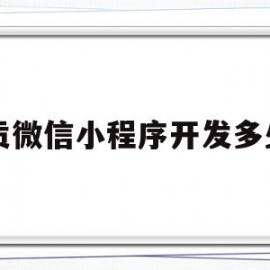 自贡微信小程序开发多少钱(自贡微信小程序开发多少钱一年)