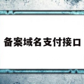 备案域名支付接口(域名备案 服务器备案)