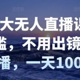 付老大无人直播课，无门槛，不用出镜开直播，一天100+