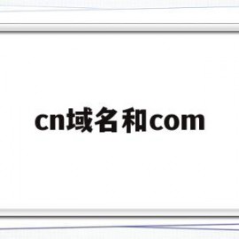 cn域名和com(cn域名和com域名)