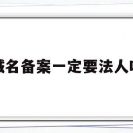 域名备案一定要法人吗(域名备案需要营业执照吗)