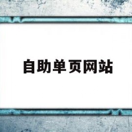 自助单页网站(自助下单网页如何制作)