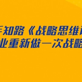 高手知路《战略思维课》让企业重新做一次战略思考