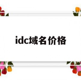 idc域名价格(idc行业与域名解析)