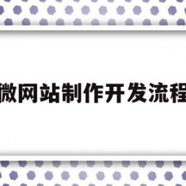 微网站制作开发流程(微网站设计与开发是什么)