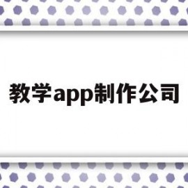 教学app制作公司(做一个教学app需要多少钱)