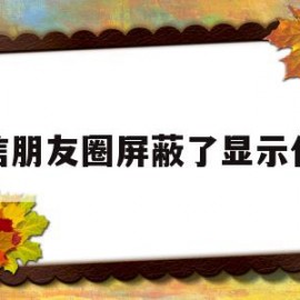 微信朋友圈屏蔽了显示什么(微信朋友圈屏蔽了显示什么图片)