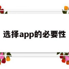 选择app的必要性(app应该具备哪些功能)