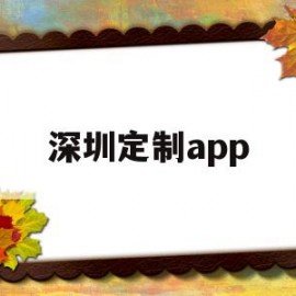 深圳定制app(深圳定制app小程序)