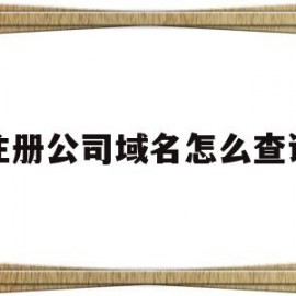 注册公司域名怎么查询(注册公司域名怎么查询信息)