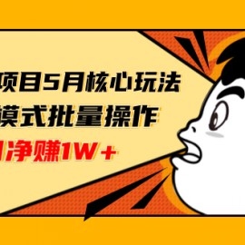 闲鱼赚钱项目5月核心玩法，无货源模式批量操作，每月净赚1W+