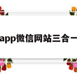 app微信网站三合一(app微信网站三合一是什么)