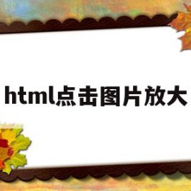 html点击图片放大(html 图片放大缩小)