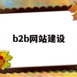 b2b网站建设(b2b网站建设推荐)