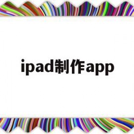 ipad制作app(ipad制作表格软件)