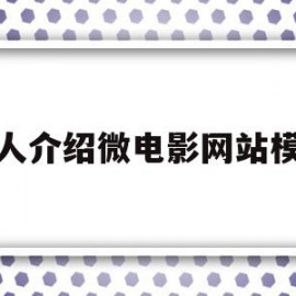 个人介绍微电影网站模板(微电影参赛作品简介怎么写)