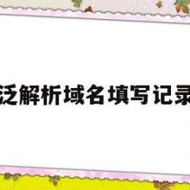 泛解析域名填写记录(域名泛解析是什么概念)