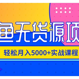 闲鱼无货源项目，轻松月入5000+实战教程