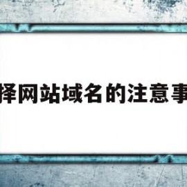 选择网站域名的注意事项(选择网站域名的注意事项是)