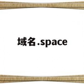 域名.space(域名停靠网页推广大全)