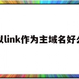 以link作为主域名好么(域名后缀link表示什么意思)