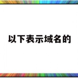 以下表示域名的(以下 表示域名)