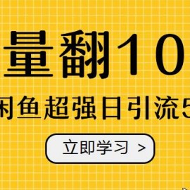 闲鱼超强日引流500+，销量猛增10倍