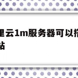 阿里云1m服务器可以搭建网站的简单介绍