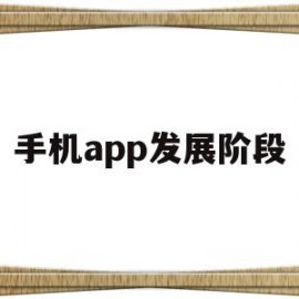 手机app发展阶段(手机app发展阶段有哪些)