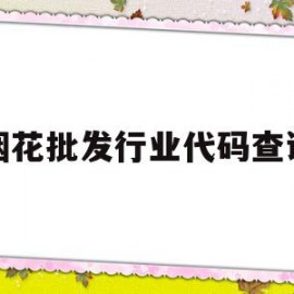 烟花批发行业代码查询(从事烟花批发的企业具备什么条件)