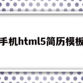 手机html5简历模板(如何用html5制作个人简历)