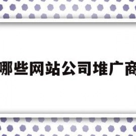 有哪些网站公司堆广商品的简单介绍